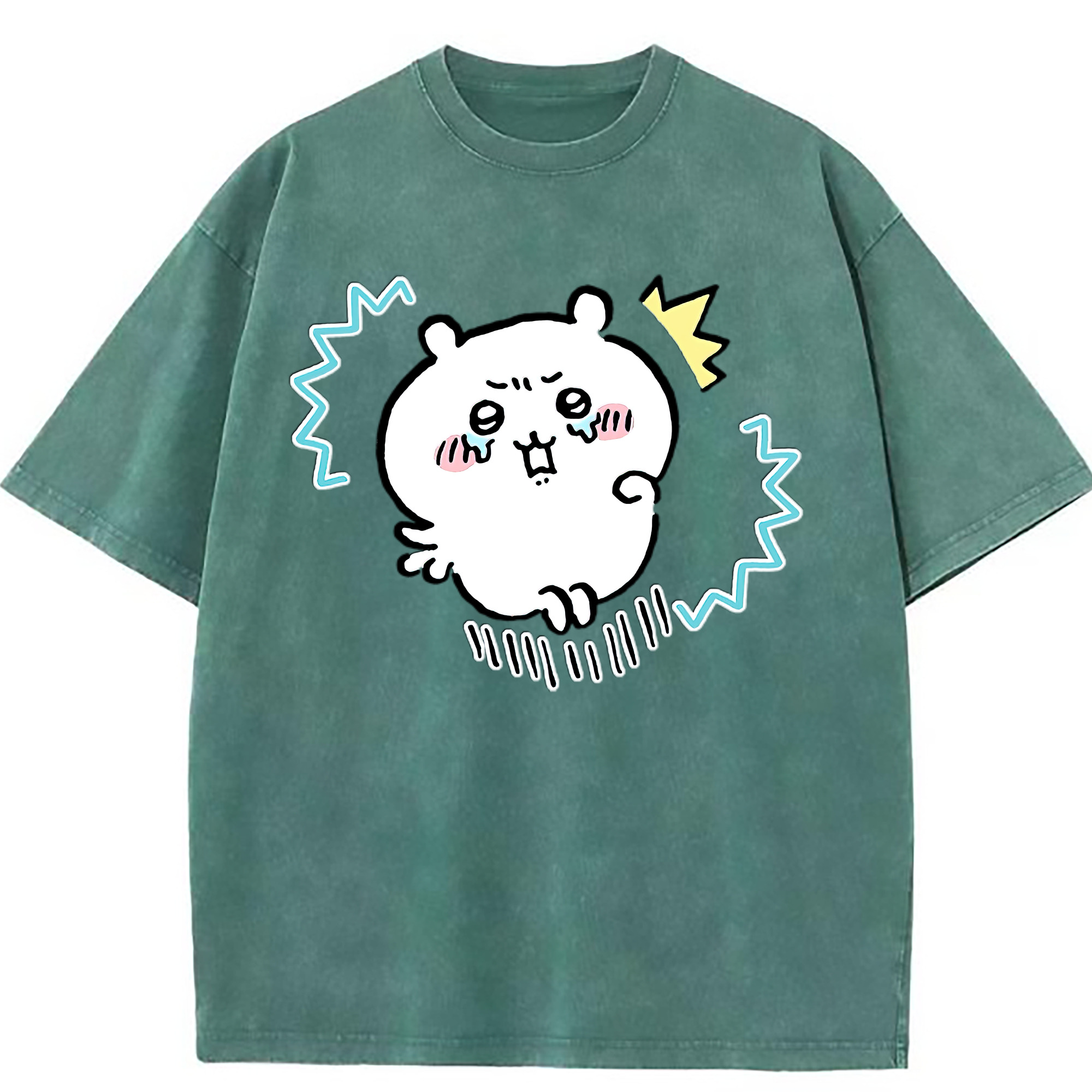 （画像用） ちいかわ ちいかわ Chii-kawa chiikawa 綿100% ヴィンテージ風 半袖Tシャツ（フロントプリント）